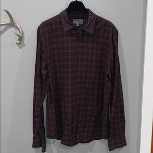Men’s Vince Plaid Lightweight Button Down